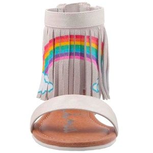 Nina Kids Rainbow Leather Fringe Sandals
